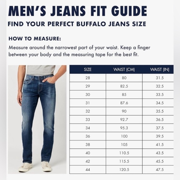 Men’s Buffalo David Bitton navy stretch cotton slim straight pants jean 44 x 30 - Picture 12 of 13